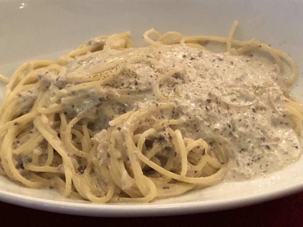 きのことカリフラワーのパスタ